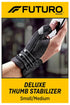 FUTURO Deluxe Thumb Stabilizer, Left or Right Hand, Small/Medium Size, Adjustable, Stabilizes and Supports Sore, Weak or Injured Thumb, Soft and B...