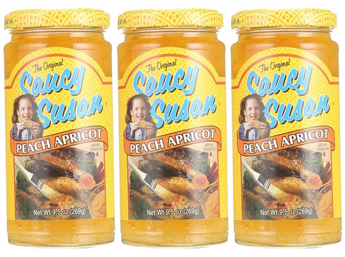 Saucy Susan Apricot Peach Sauce 9.5oz (Large Jars) - 3 Unit Pack...