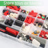 2Pack 24 Grids Craft Organizers and Storage Bead Organizer Tackle Box Organizer with Adjustable Divider, Plastic, Clear...