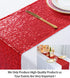 ShiDianYi 12''x72'' Sequin Table Runner - Sparkly Metallic for Wedding, Dinner Reception, Event, Birthday, Baby Shower (1, Red)...