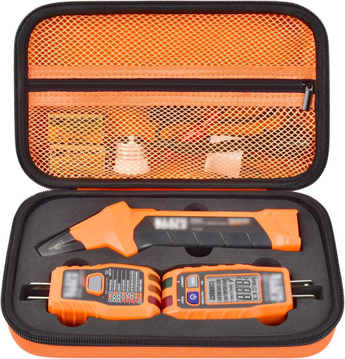 Case Compatible with Klein Tools ET310 AC Circuit Breaker Finder & 80041 Outlet Repair Tool Kit & RT250 GFCI Receptacle Tester. Electrical Tools S...