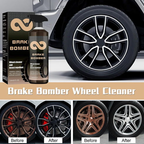 120ML Brake Bomber Wheel Cleaner,Brake Bomber Wheely Clean,Bronze Bomber Non-Acid Wheel Cleaner,Wheel Cleaner Spray,Brake Dust Remover Wheel Clean...
