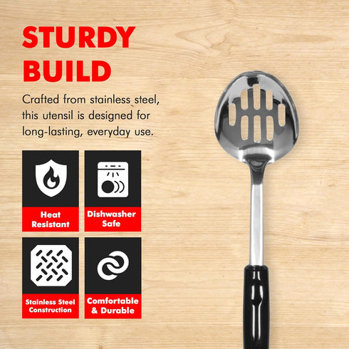 Chef Craft Select Slotted Spoon, 12 inch, Stainless Steel...