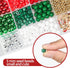 620PCS Christmas Beads for Jewelry Making, Red Green Beads for Bracelets Making Kit, Christmas Clay Beads Charms for Necklace Making Jewelry DIY C...