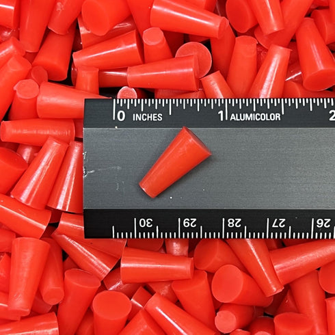 High Temp Masking Supply .187" x .343" STP103 Silicone Rubber Plugs - 50 Pack - Tapered Stoppers for Powder Coating, Painting, Ceramic Coating, Se...