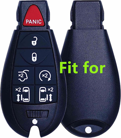 Silicone Key Fob Covers Protector Keyless Remote Holder Compatible with Chrysler Town Country Dodge Grand Caravan Charger Challenger Durango Journ...