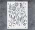 GSS Designs Wildflower Stencil for Painting on Wall Wood Canvas Furniture Reusable Art Flower Stencil for Craft Floral Stencils for Painting 12x16...