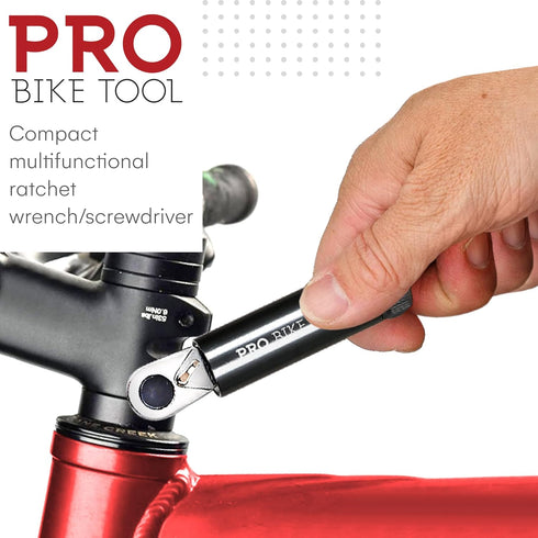 PRO BIKE TOOL Air Ratchet Wrench - Impact Ratchet Wrenches - Ultra Portable Design with Different Bits in Shaft - Durable Construction - Ideal for...