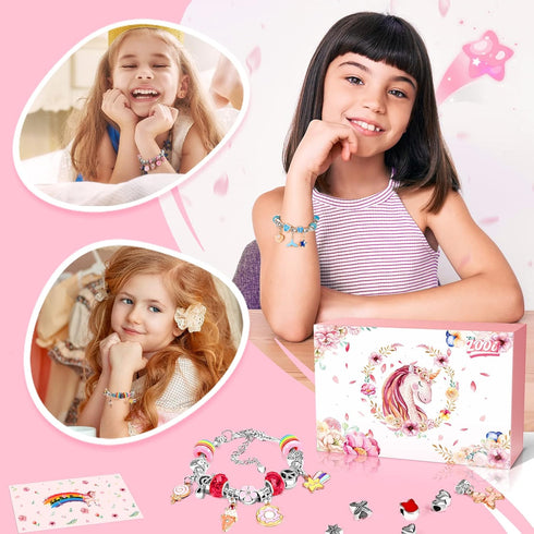 Bracelet Making Kit for Girls, Arts and Crafts for Kids Girls Ages 8-12, Girls Toys Age 8-10, Gifts for 10-12 Year Old Girls, 9 Year Old Girl Gift...