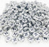 200Pcs Round Ancient Silver Letter N Beads,4x7mm Flat Letter-N Beads for Bracelets,Alphabet Beads for Jewelry Making DIY Necklaces Crafts Supply(S...