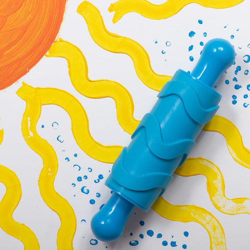 READY 2 LEARN Paint and Dough Texture Rollers - Set of 4 - Textured Dough Rolling Pins for Kids - Open-Ended Patterns for Crafts and Decoration...