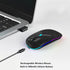 Wireless Bluetooth Mouse,LED Rechargeable Silent Slim Laptop Mouse,Portable(BT5.2 or USB 2.4GHz) Dual Mode Computer Mice for Laptop,ipad Tablet,De...