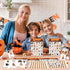 V-Opitos Large Size Halloween Bingo Game Card for Kids/Adults, 6''×8.5” - 28 Players - Halloween Games for Family/School Classroom/Large Group, Ha...