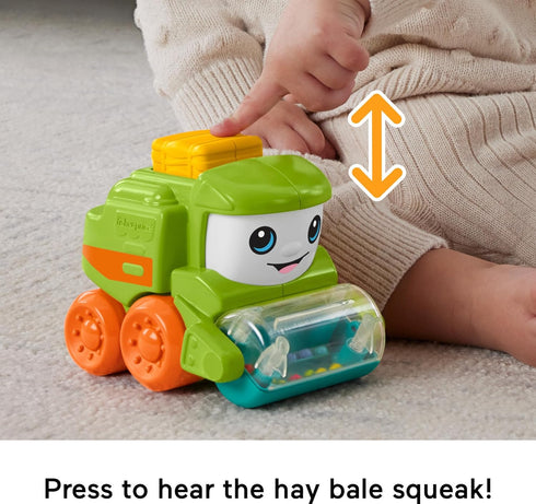 Fisher-Price Baby Toy Rollin’ Tractor Push-Along Vehicle with Fine Motor Activities for Infants Ages 6+ Months...