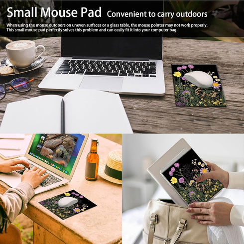Large Gaming Mouse Pad and Mouse Wrist Rest,Desk Mat + Mouse Wrist Rest +Small Mouse Pad,Desk Accessories,Office Supplies,Wild Flower...
