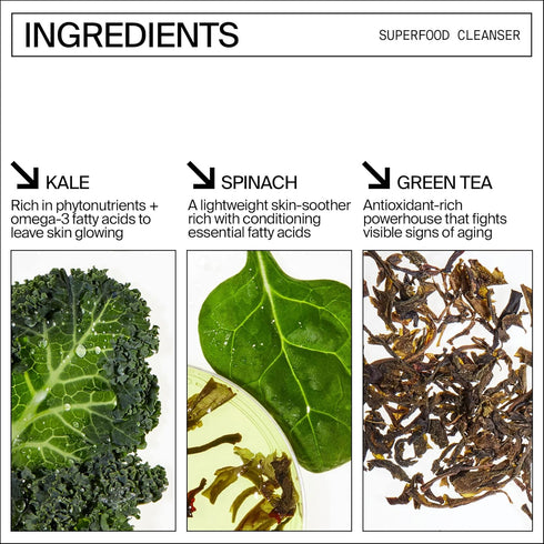 Youth To The People Daily Skin Health Youth Stack - Travel Size Superfood Cleanser (1oz) + Air-Whipped Moisture Cream (15ml) - Vegan Face Wash + F...