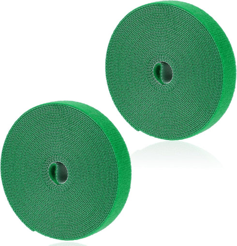 2 Rolls Plant Ties, 0.57inch x 32.8 ft Plant Ties, Reusable Adjustable Nylon Plant Tape Strap, Garden Wire Ties for Outdoor Indoor Climbing Plants...