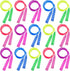 Elcoho 15 Pack Colorful Kids Jump Rope Set Adjustable Plastic Kids Jump Rope Skipping Rope Outdoor Jump Ropes Great Party Favor...