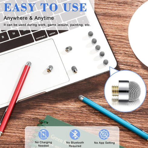 24 Pieces 0.30 Inch (Dia) Stylus Replacement Fiber Tip Compatible with MEKO and Bargains Dept 0.3-inch Tip Series Stylus......