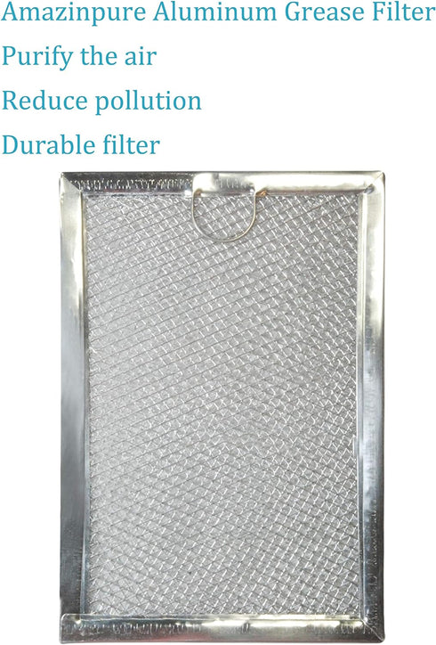 Amazinpure 2-Pack 5230W1A012C wb06x10309 microwave grease filter compatible with GE WB06X10359 WB06X10654 LG 5230W1A012A 5230W1A012B 5230W1A01B Frigidaire 5304464105 5304478913 Kenmore 910457