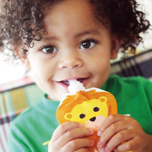 Squooshi Reusable Baby Food Pouches for Toddlers | BPA Free Plastic, Food Safe, Freezer Safe | Refillable for Applesauce Yogurt & Puree Squeeze Po...