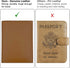Light Brown RFID Genuine Leather Passport Wallet...