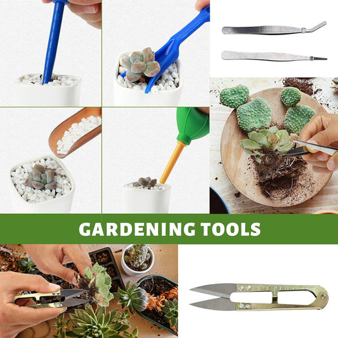 13 Pieces Succulent Tools Kit with Organizer Bag, Gardening Tool Set with Tote,Mini Succulent Garden Tool Kit Succulent Bonsai Planter Set Indoor ...