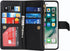 Jaorty Wallet Case Compatible with iPhone 7/8/iPhone SE 2nd 2020, 9 Card Slots, Wrist Strap, Stand Feature, Zipper Cash Pocket, Magnetic Leather C...