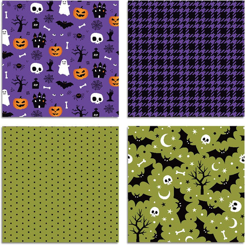 Scrapbook Paper Pad - 6"×6” - 24 Sheets Halloween Scrapbooking Supplies Kit - 160gsm Single-Sided Pattern Paper, Designer Planner Paper, Junk Jour...