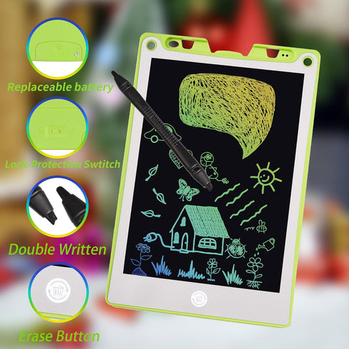 Kids Writing Tablet, Toys for 3 4 5 6 7 Year Old Girls Boys, 10 Inch Colorful Doodle Board for Toddlers, Reusable Electronic Drawing Pad, Educatio...
