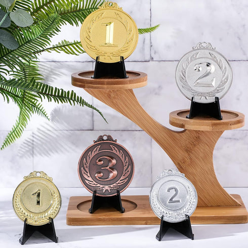 12 Packs Easel Stands Mini Coin Display Stand 2.17 x 1.65 Inch Easel Holder Card Stand for Display Black Display Stand for Collectibles Plastic Pl...