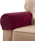SUBRTEX Stretch Armrest Covers Spandex Arm Covers for Chairs Couch Sofa Armchair Slipcovers for Recliner Sofa with Twist Pins 2pcs (Wine)...