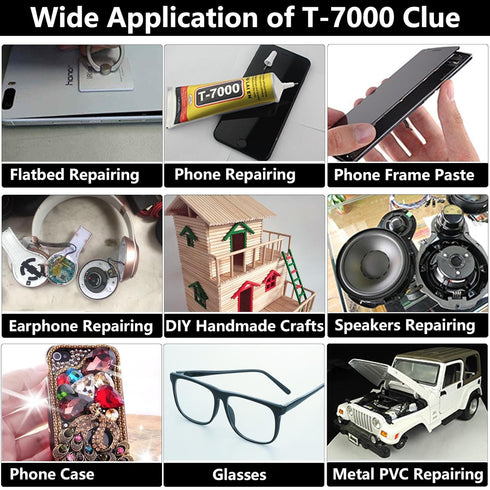 T-7000 Multi-Function Craft Glue with Precision Tips Dotting Pens, T7000 Super Adhesive Glues Liquid Fusion Glue for Jewelry Making,Metal Stone Na...
