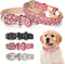 Rhinestone Leather Dog Collar Bling Dog Collars for Small Medium Large Dogs - Soft Microfiber Leather with Adjustable Stylish Sparkly Diamonds Stu...