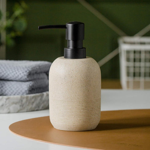 Soap Dispenser Beige,Hand Soap Lotion Dispenser for Bathroom Countertop,Soap Dispenser for Kitchen Sink....