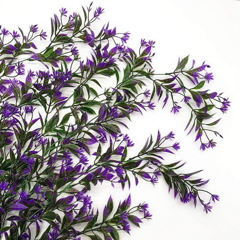 Artificial Flowers Vine, for Christmas Plastic Hanging Ivy Plants Fake Vines Grass Garland Home Garden Outdoor Window Box Indoor Party UV Resistan...