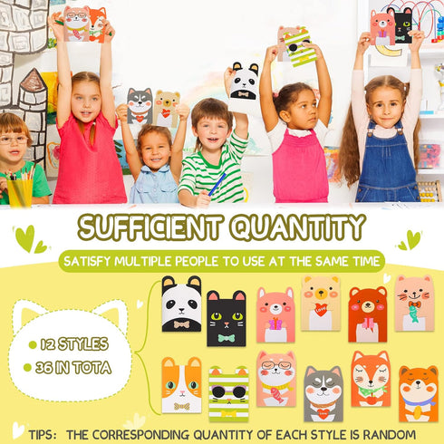 Yexiya 36 Packs Mini Cute Animal Notebooks Christmas Funny Cartoon Animal Notebook for Christmas Valentine's Day Gift School Office Party Favors (...