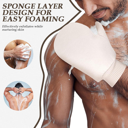PHOGARY Exfoliating Body Scrubber Glove 3 Pack, Deep Cleaning Shower Gloves Exfoliating for Women, Exfoliating Mitt Dead Skin Remover for Body, Pr...