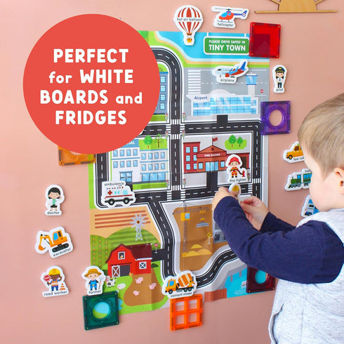 Curious Columbus Vehicles Fridge Magnets for Toddlers 1-3 Year Olds. Large Foam Refrigerator Magnets for Kids Baby and 3-5 Years Old. Magnetic ABC...