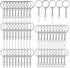 50pcs Silver Key Chain Rings Kit Flat Metal Split Key Rings with Chain and Jump Rings Key Chain Rings Accessories for Jewelry Key Rings Crafts Jew...