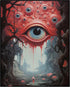 Posterizer 1 pcs-spooky sci-fi giant alien eye creature-scary art-Abstract & Modern Art-Fantasy & Fiction Art-Gift for Art Lovers-Decor for Home &...