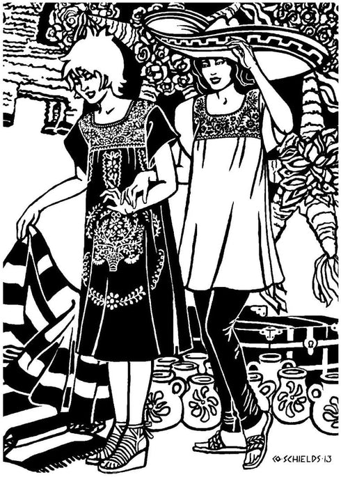 Folkwear Old Mexico Dress #142 Mexican Tunic Embroidered Blouse Sewing Pattern (Pattern Only) folkwear142...