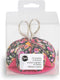 Dritz Scissors, Black/Pink Floral Pin Cushion...