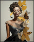 Posterizer 1 pcs-beautiful vintage woman with butterflies collage-Abstract & Modern Art-Retro Art-Gift for Art Lovers- UNFRAMED Wall Art...