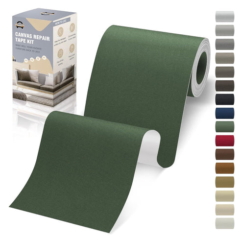 Canvas Repair Tape Self Adhesive, Army Green Fabric Patches for furniture, 4x79 Inch Waterproof Canvas Repair Patch for Boat Covers, Sofas, Chairs...
