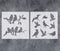 GSS Designs Birds Tree Branches Stencils (2 Pack) - 12x12Inch Reusable Mylar Bird Stencil for Painting on Wood Furniture Wall Pillows Scrapbook Ca...