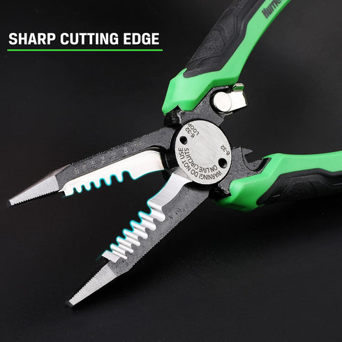 HURRICANE 6-in-1 Wire Stripper, Wire Cutter, Wire Strippers Tool, Wire Cutter Stripping Tools, Multipurpose Electrician Pliers, 8-inch, with Gift ...