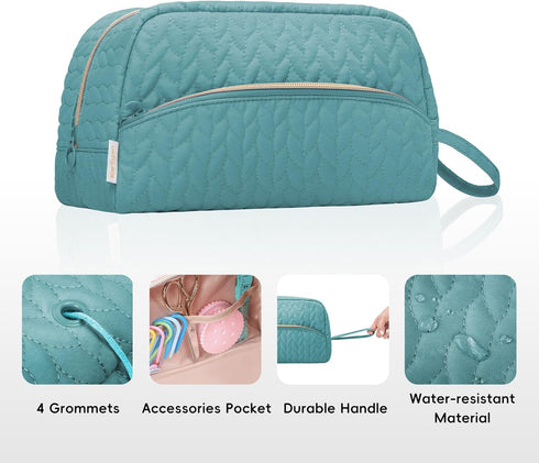 Crochet Yarn Bag Knitting Bag Storage for Crocheting Accessories Crochet Hook Case Organizer Gift for Crochet Lovers (Teal)...