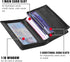 Outrip Genuine Leather Business Card Holder Name Card Case Credit Card Wallet with ID Window RFID Blocking (Black)...