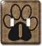 3dRose lsp_25942_2 Letter I Standard Cheetah Print Cat Paw Double Toggle Switch...
